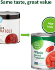 Amazon Fresh Whole Peeled Canned Tomatoes 28 Oz Previously Happy Belly Packaging May Vary