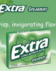 EXTRA Chewing Gum Spearmint Sugar Free Chewing Gum 8 ct box pack of 6 total 48 count