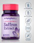 Piping Rock Saffron Extract Capsules | 60 Count | Non-GMO, Gluten Free Supplement