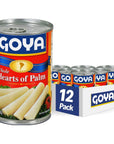 Goya Foods Whole Hearts of Palm Palmitos 141 Ounce Pack of 12