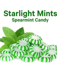 Starlight Spearmint Individually Wrapped Candy  Sweets for On the Go Refreshment Starlight Mints Bulk Individually Wrapped Spearmint Candy for Office Hard Candy Starlight Mints for Cool Breath 1lb