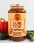 Spicy Chicken Bone Broth by Zoup! Gluten Free, Non GMO, Fat Free Spicy Chicken Bone Broth - Great for Stock, Bouillon, Soup Base or in Gravy - 6-Pack (32 oz)