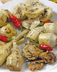 Renna Grilled Roasted Halved Artichokes preserved in oil 1058 oz Heart Mediterranean flavor Specialty Imported Food Product of Italy