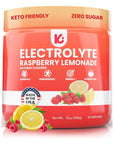 Keppi Keto Electrolytes Powder No Sugar | Zero Carbs | Made in USA | Advanced Hydration, Performance & Recovery | Delicious Raspberry Lemonade Flavor | Mixes Easily No Clumps