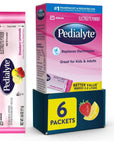 Pedialyte Electrolyte Powder Strawberry Lemonade, 6 Ct