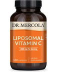 Dr. Mercola Liposomal Vitamin C, 1,000 mg per Serving, 90 Servings (180 Capsules), Dietary Supplement, Supports Immune Health, Non GMO, NSF Certified