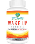 Best Earth Naturals Wake Up Formula, Supplement Taken at Bedtime and Works While You Sleep for Delayed Time Release Energy in Morning. Alternative to Coffee and Morning Alarm Clock 40 Count