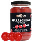 Nappi 1991 Maraschino Cherries without Stems Red Cherry 14 oz 390 gProduct of Italy