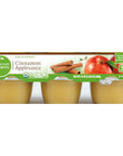 Simple Truth Organic Cinnamon Applesauce Unsweetened 4 Ounce Cups Ideal for Snacks Lunch  Games 6 Cups Per Package 2 Pack