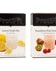 PROTIFIT  High Protein Lemon  Strawberry Kiwi Fruit Drink 2 Pack 15g Protein Low Calorie Sugar Free Ideal Protein Compatible 7 Servings Per Box 2 Pack