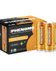 All Phenoms Energy Sparkling Organic Prebiotic  Probiotic Drink  Adaptogen Mushroom Blend 350mg Lions Mane 75mg Green Tea Caffeine 135mg LTheanine Vitamins B  Citrus Ginger 12 Pack