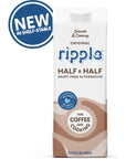 Ripple Half and Half NonDairy Milks  Vegan Milk with 8g Pea Protwin  Shelf Stable  NonGMO Plant Based Gluten Free  32 Fl Oz Pack of 6 Half and Half