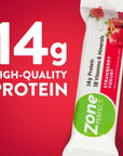 ZonePerfect Protein Bars 14g Protein 18 Vitamins  Minerals Nutritious Snack Bar Strawberry Yogurt 20 Bars