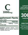 Nature's Bounty Vitamin C, Supports Immune and Antioxidant Health, Vitamin C Supplement, 1000mg, 300 Caplets