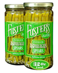 Fosters Pickled Asparagus Jalapeno 16oz 2 Pack Pickled Asparagus Spears in a Jar Traditional Recipe Gluten Free Fat Free Spicy Pickled Asparagus Preservative Free Pickle Asparagus is fresh