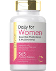 Women’s Multivitamin | 365 Tablets | Vitamin and Mineral Supplement | Non-GMO, Gluten Free | by Carlyle