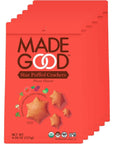 MadeGood Star Puffed Crackers, Pizza, 6 Bags (4.26oz Each) Gluten Free Crackers