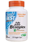 Doctor's Best Fully Active B Complex, Non-GMO, Gluten & Soy Free, Vegan, Supports Energy Production, 30 Count