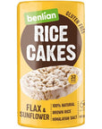 Benlian brown rice cakes flax & sunflower, 100 gm