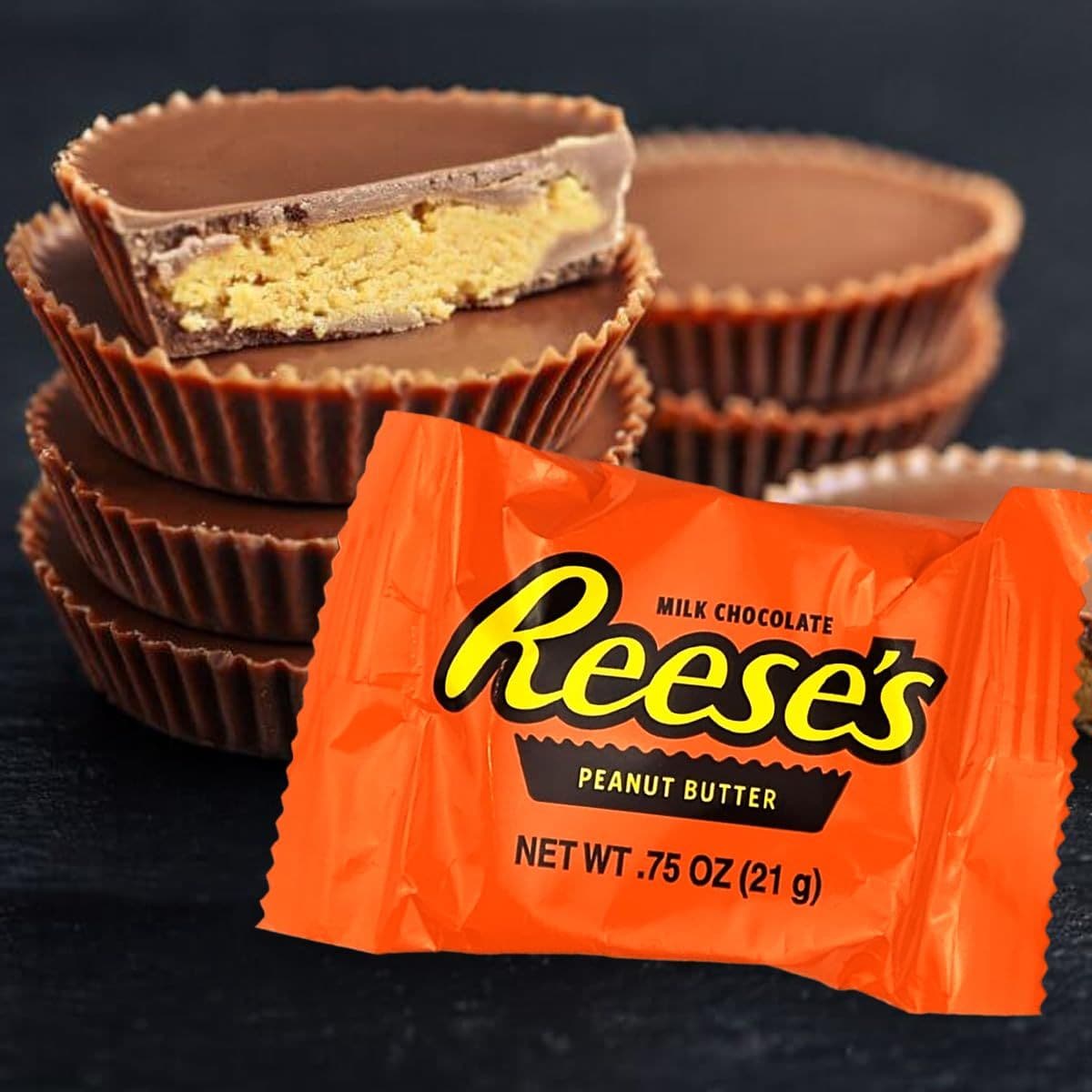 Reeses Milk Chocolate Peanut Butter Cups Bulk  Individually Wrapped Miniature Peanut BiteSize Treat Candies Snack Encased in a Crunchy Milk Rich Chocolate Shell Melt in Your Mouth Craving 5lb Bag Party Candy