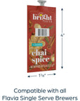 The Bright Tea Co Chai Spice Tea Fresh Pack for Flavia Brewers Pack of 100 Fresh Packs