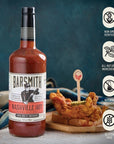 Barsmith Bar Essentials Nashville Hot Bloody Mary Mix Lively Blend of Tomatoes Horseradish and Spices 32oz Bottle Pack of 6