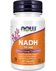 NOW Supplements, NADH (Reduced Nicotinamide Adenine Dinucleotide) 10 mg with 200 mg D-Ribose, 60 Veg Capsules