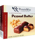 ProteinWise High Protein Bars, Peanut Butter, Gluten Free, Trans Fat Free, Low Carb, Low Calorie, Diet Healthy Snack, 7 Count