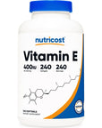 Nutricost Vitamin E 400 IU, 240 Softgel Capsules - Gluten Free, Non-GMO