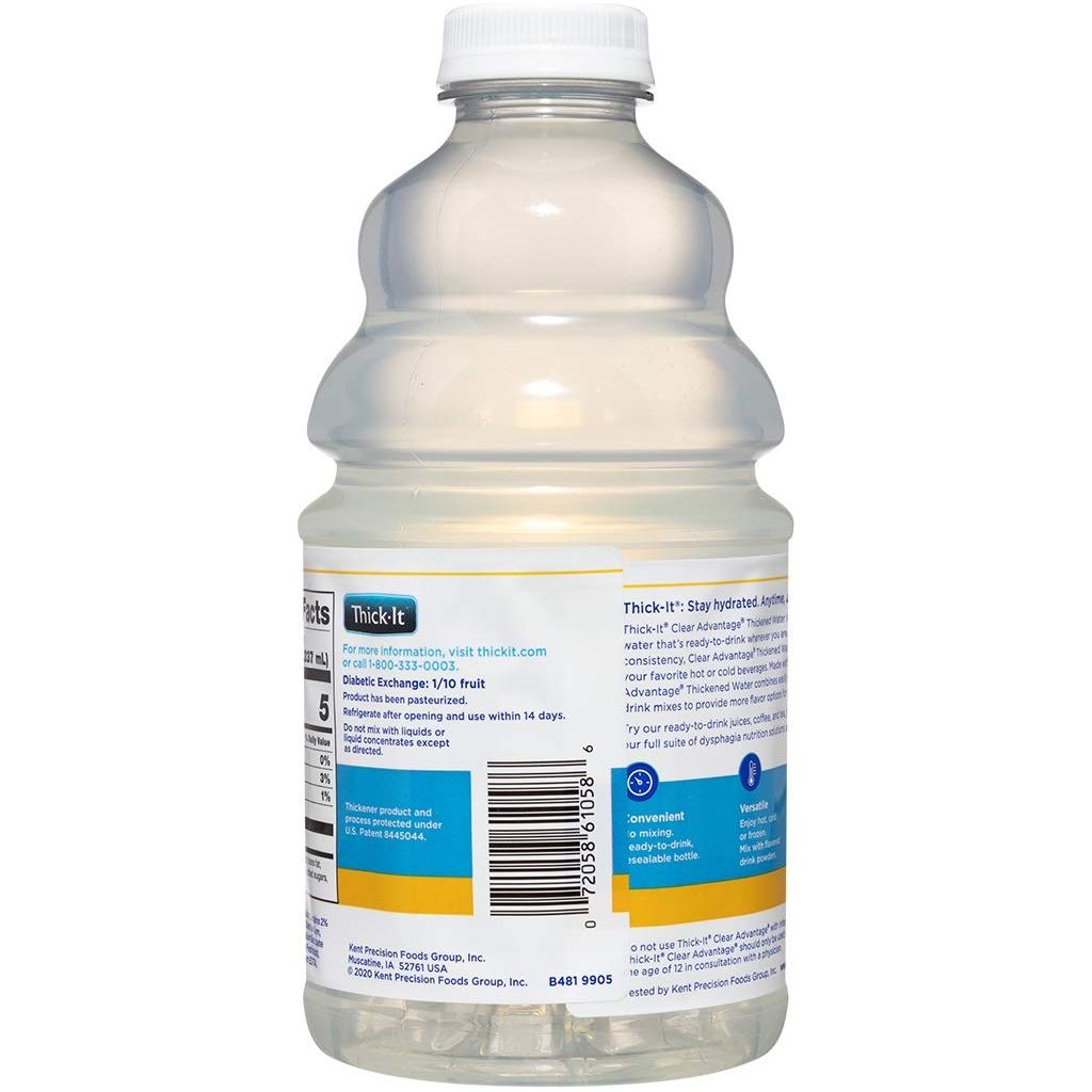 ThickIt Clear Advantage Thickened Water  Moderately ThickHoney 46 oz Bottle Pack of 4 B481A7044