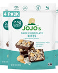 JOJO's Dark Chocolate Macadamia Coconut, Healthy Snack, Low Sugar, Low Carb, Gluten Free, Non GMO, Paleo & Keto Friendly, Made with Plant Based Hemp Protein, Vegan (4 Count)