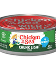 Chicken of the Sea Chunk Light Tuna in Water Wild Caught Tuna 5Ounce Cans Pack of 10