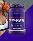 Ultimate Nutrition RAW Whey Protein Concentrate Powder with No Added Ingredients or Flavors - 24 Grams of Protein Per Serving with 5.5 Grams of BCAAs, 2.2 Pounds, Unflavored