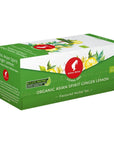 Julius Meinl Organic Asian Spirit Ginger Lemon Herbal Tea 25ct  Plastic Free Packaging  Biodegradeable Filter