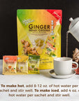 Prince of Peace Instant Ginger Honey Crystals in Assorted Flavors Turmeric Lemon and Matcha 30 Sachets  Instant Hot or Cold Beverage that Soothes Throat  Easy to Brew  Tea Drink  Gluten Free