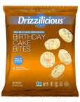 Drizzilicious Mini Rice Cakes Birthday Cake  Rice Crisps Healthy Snack for Adults and Kids Flavored Rice Cakes Vegan Gluten Free Allergen Free Only 90 Calories Per Bag  074 oz Pack of 10