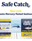 Safe Catch Elite Lowest Mercury Wild-Caught Tuna Pouch Citrus Pepper Seasoned Fish, Gluten-Free, Paleo, Keto, Non-GMO, High Protein Food, 2.6oz Packets, Pack of 12