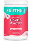 Further Food Premium Gelatin Powder | Grass-Fed, Pasture-Raised, Non-GMO, Paleo, Keto | Unflavored, Excellent Source of Collagen | Pure Beef Gelatin Powder (15.87 oz.)