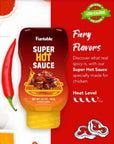 Funtable Super Hot Sauce (14.1oz, Pack of 1) - Authentic Korean Flavor, Spicy & Tangy Sauce, Low-Calorie. Ideal for Fried Chicken, Nuggets, Dipping & More.