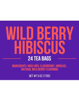 Revival Tea Company Wild Berry Hibiscus Tea  Herbal Tea Blend with Elderberry and Natural Wild Berry Flavor  Caffeine Free  24 Tea Bags