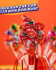 Colombina Bon Bon Bum Lollipops wBubble Gum Center Assorted Flavors Individually Wrapped Ideal for Party Favors and Gifts 1 Jar 100 Count