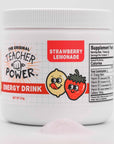 Teacher Power The Original in Strawberry Lemonade Sugar Free Energy Drink 70servings per Jar 100mg Caffeine with B Vitamins