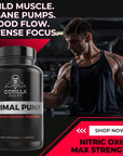 Gorilla Gulps - Primal Pump Nitric Oxide Supplement Nootropic 1500mg Nitrosigine L Arginine & Beet Root for Muscle Growth, Pumps, Blood Flow, Energy & Focus - Max Strength Pre Workout N.O. Booster