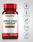 Piping Rock Apple Cider Vinegar Capsules | 84 Pills | with Vitamin B12, Chromium, and Cayenne | Non-GMO, Gluten Free Supplement