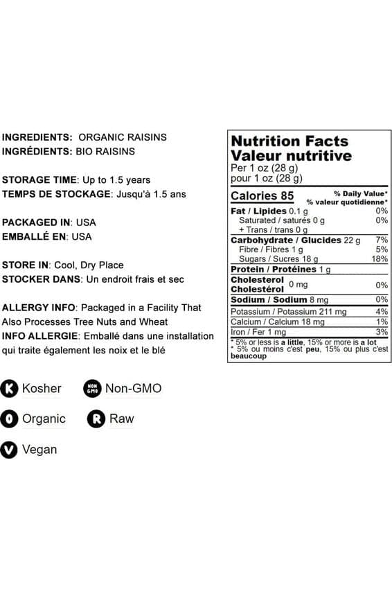 California Organic Raisins, 4 Pounds - Thompson Seedless Select, Sun-Dried, Non-GMO, Kosher, Unsulphured, Bulk, No Oil Added