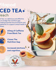 Vitapod Iced Tea Peach Refreshing Hydration mix  30 Pods  Electrolytes Antioxidants Vitamin C A D E  Water enhancer and Beverage Sports Drink Mix