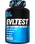 EVL Testosterone Booster for Men - Post Workout Recovery Testosterone Support Supplement for Men with DIM Plus D Aspartic Acid and Fenugreek and Tribulus - EVLTest for Men Post Workout Supplement