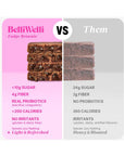 Belliwelli Soft Baked Probiotic Snack Bar  GlutenFree DairyFree Vegan  LowFODMAP  Fudge Brownie 8 Pack