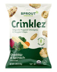 Sprout Foods Inc Organic Baby Food Toddler Snacks Crinklez, Cheesy Spinach, 1.48 Oz, Pack Of 6