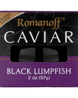 Romanoff Caviar Black Lumpfish 2 Oz Pack of 3